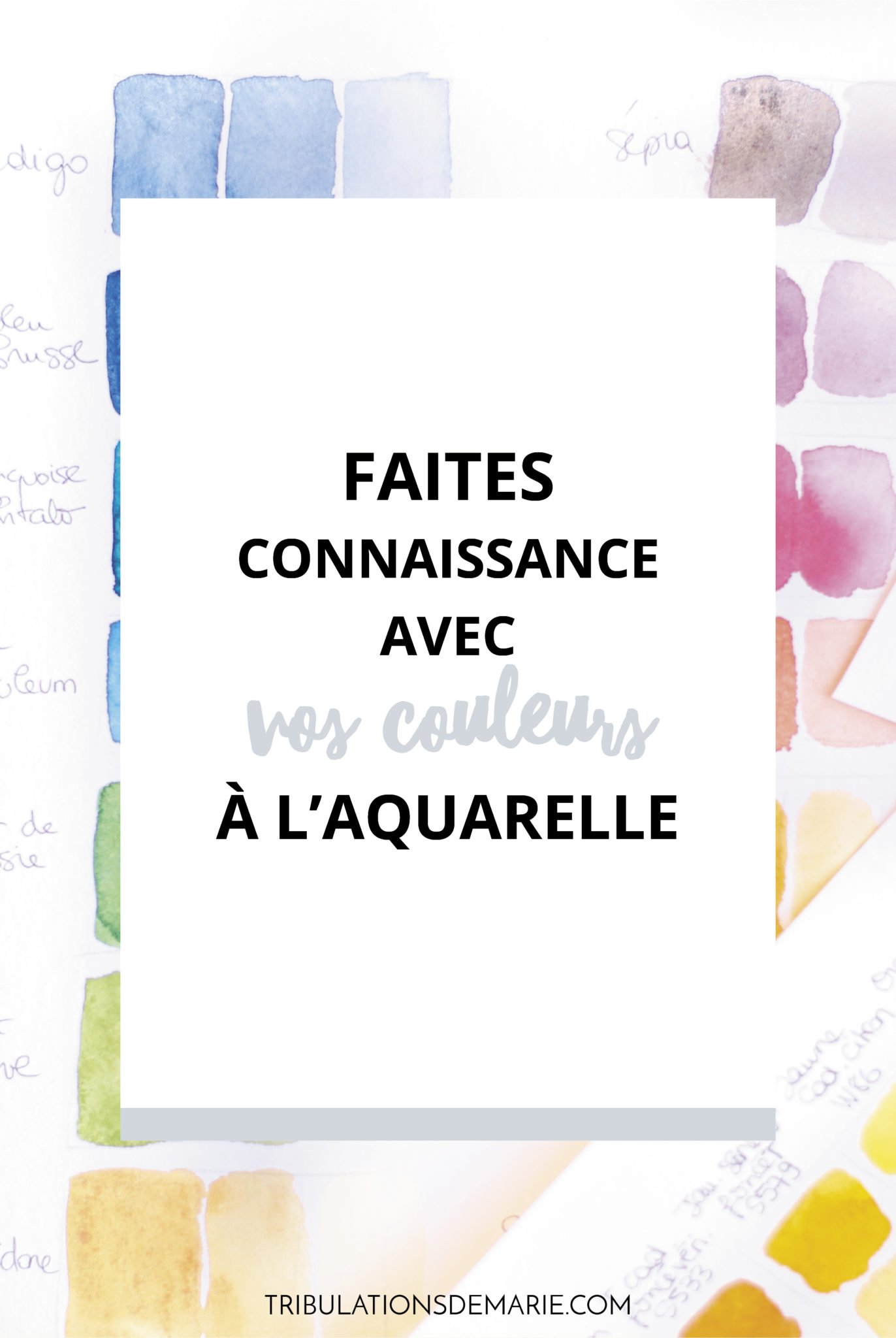 faites-connaissance avec ses couleurs à l'aquarelle