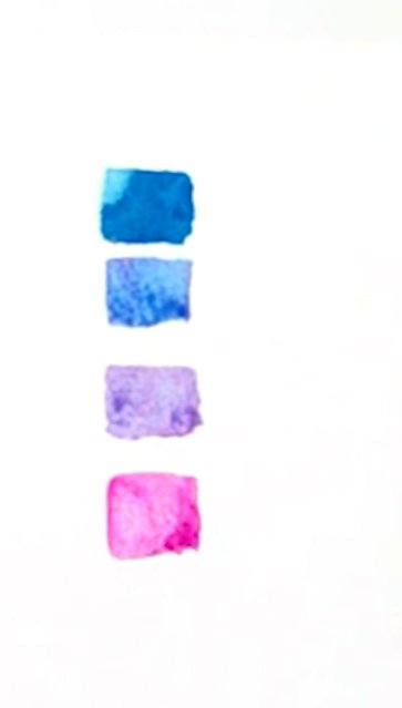 Nuancier aquarelle rose et bleu