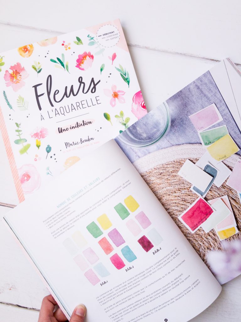 livre Fleurs à l'aquarelle de Marie Boudon