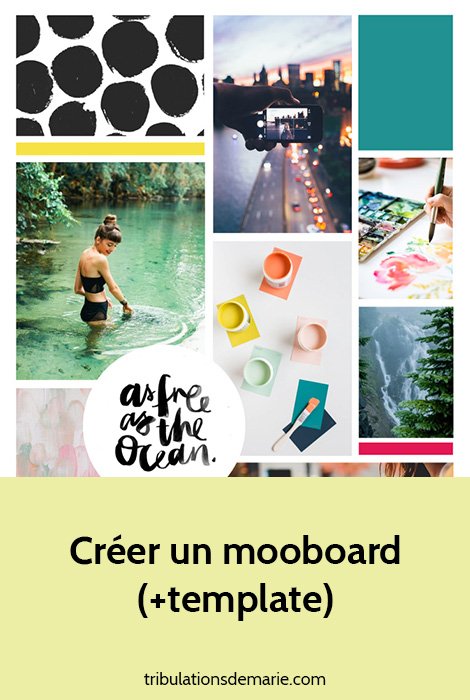 créer un moodboard avec des templates