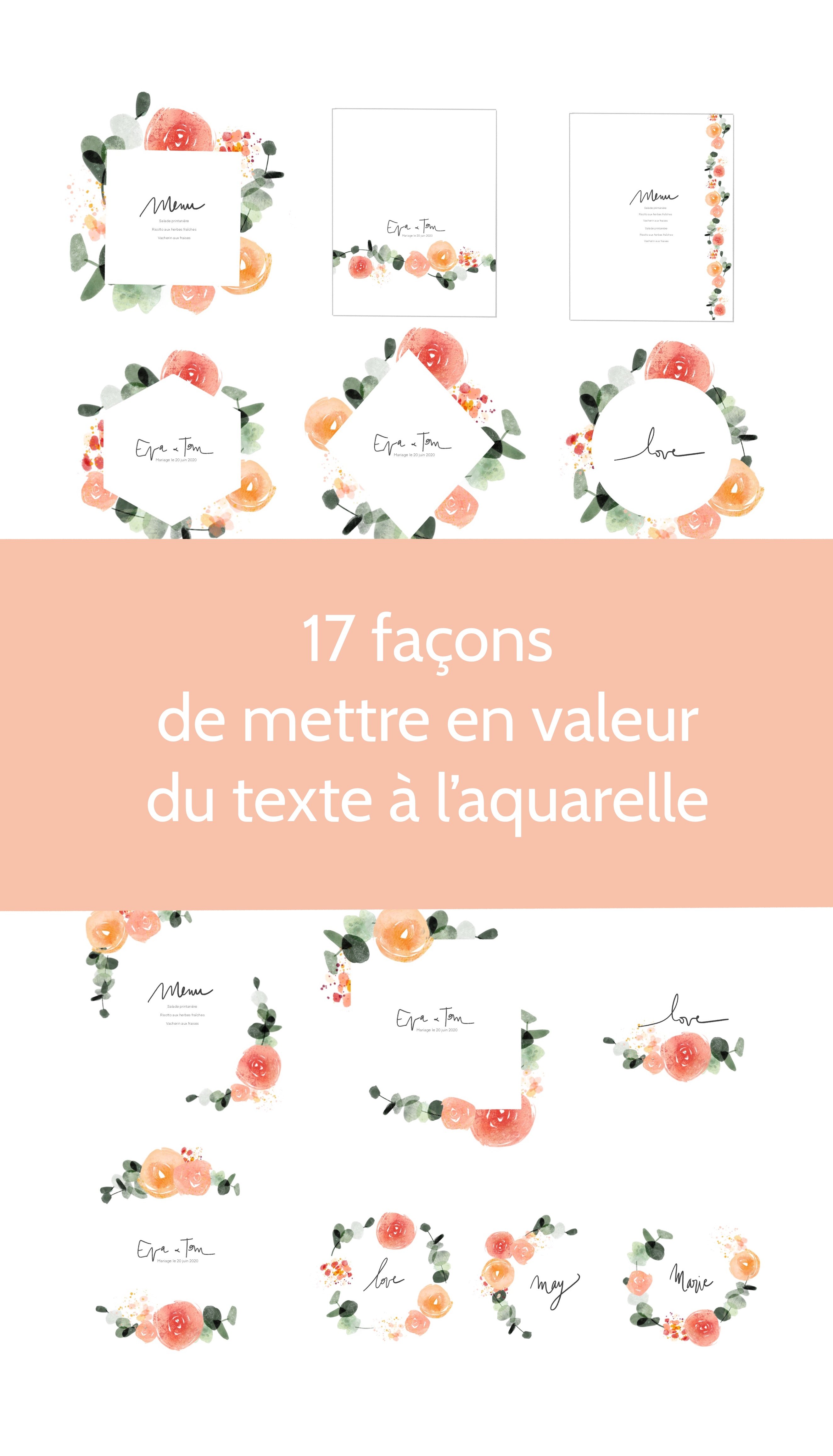 17 façons de mettre en valeur du texte à laquarelle