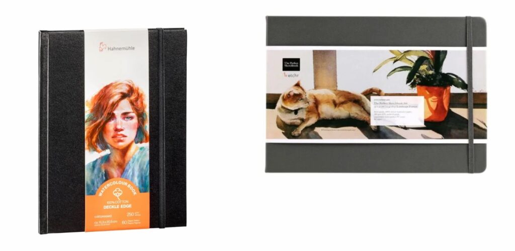 Carnets aquarelle 100% coton Hahnemüle et Etchr