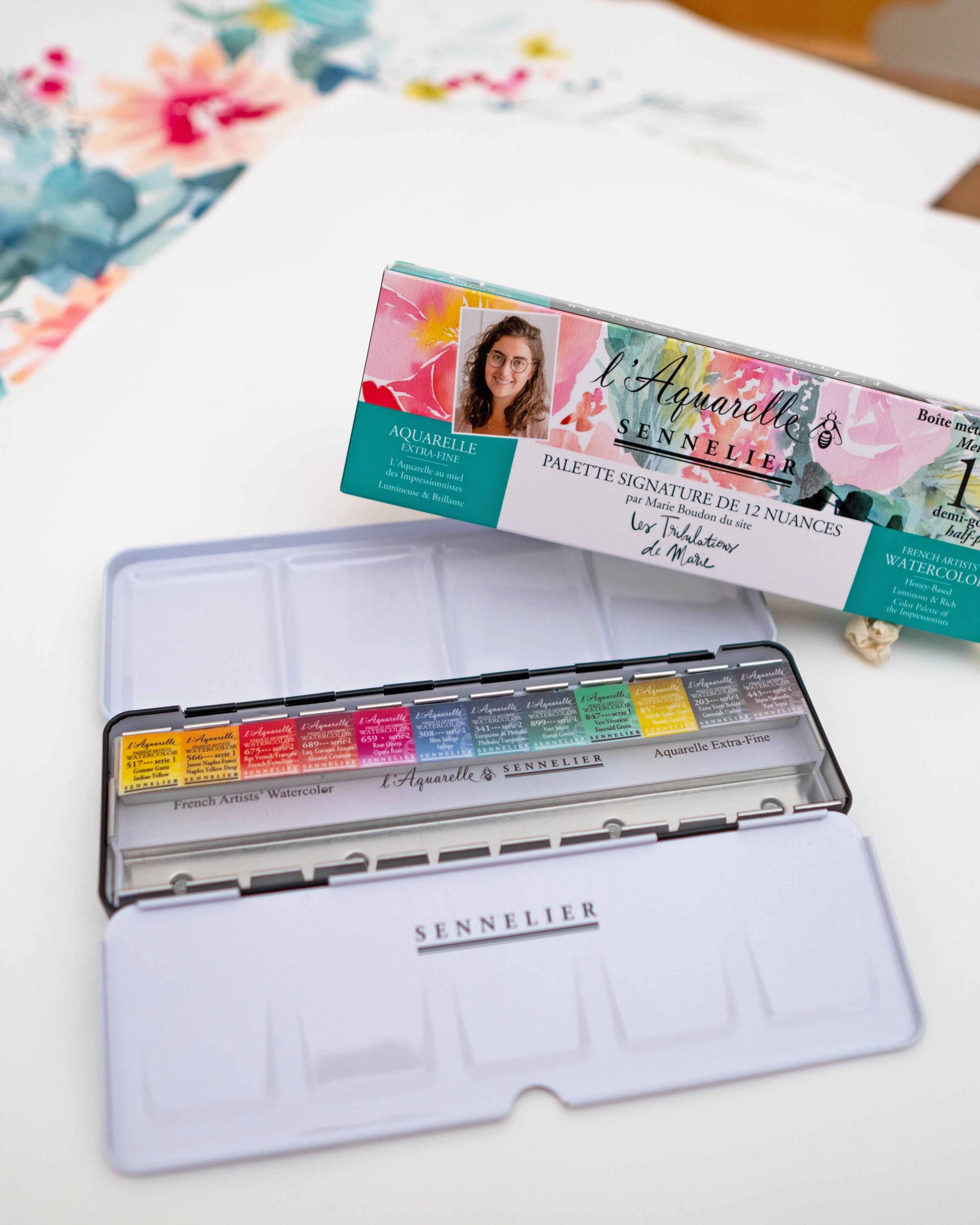 la palette signature de Marie Boudon en collaboration avec Sennelier