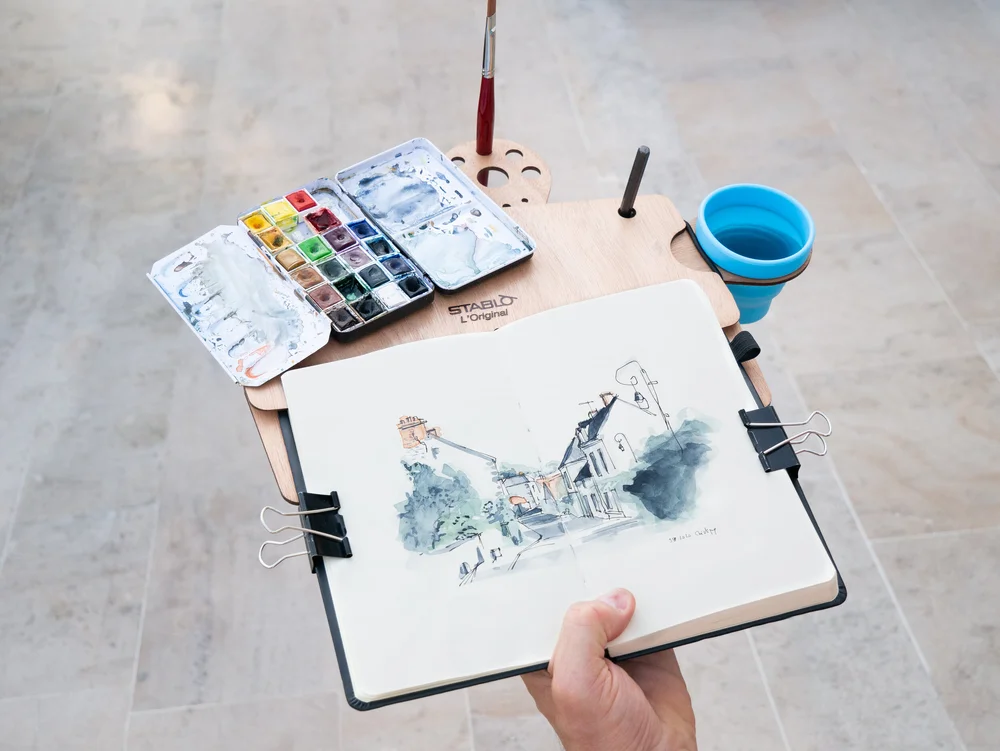 Idées cadeaux : Chevalet aquarelle nomade