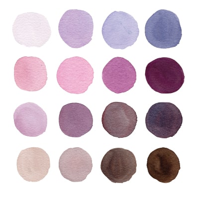 mélanges violets avec les aquarelle du kit débutant
