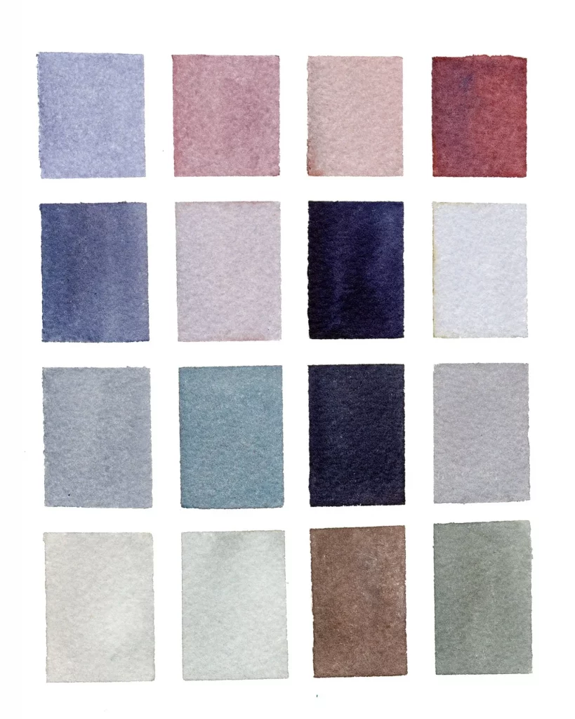 Mélanges kit aquarelle bord de mer gris et violets