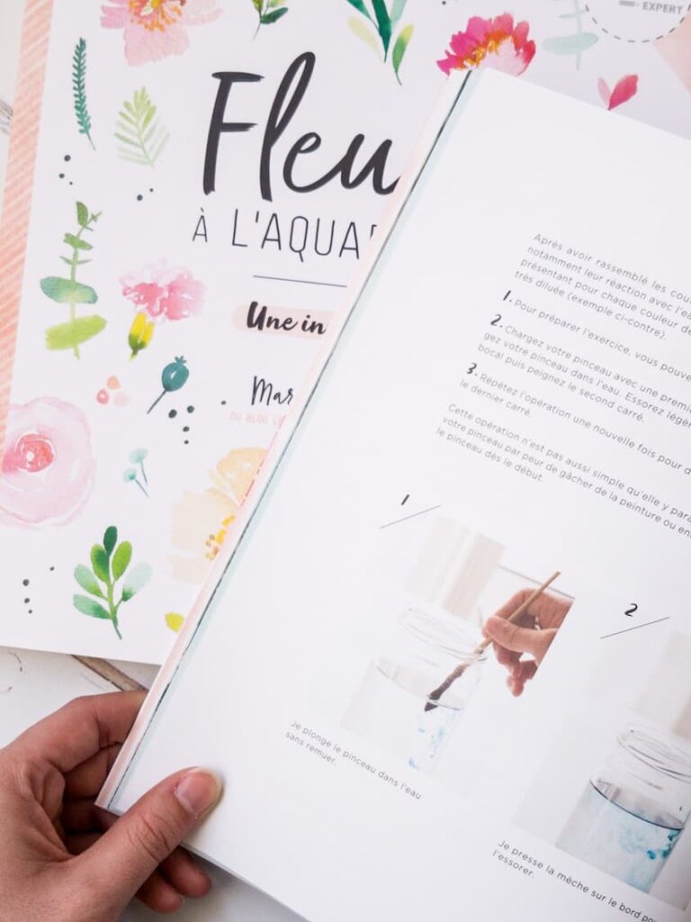 Tutoriel aquarelle du livre sur les fleurs