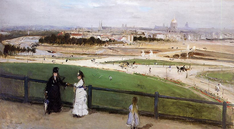 Vue de Paris des hauteurs du Trocadéro de Berthe Morisot