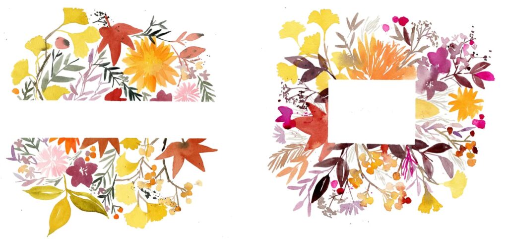 Inspirations automne cartes à l'aquarelle