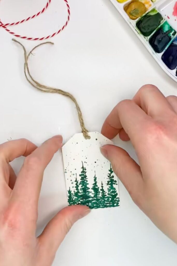 étiquettes cadeaux sapin