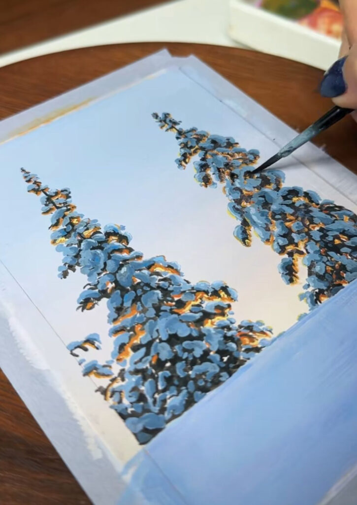 Sapins enneigés réalistes