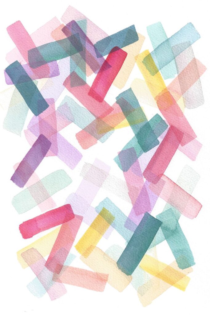 Carte de voeux à l'aquarelle - Jeux de transparence