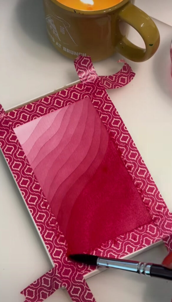 Carte de voeux à l'aquarelle - Dégradé de couleurs 