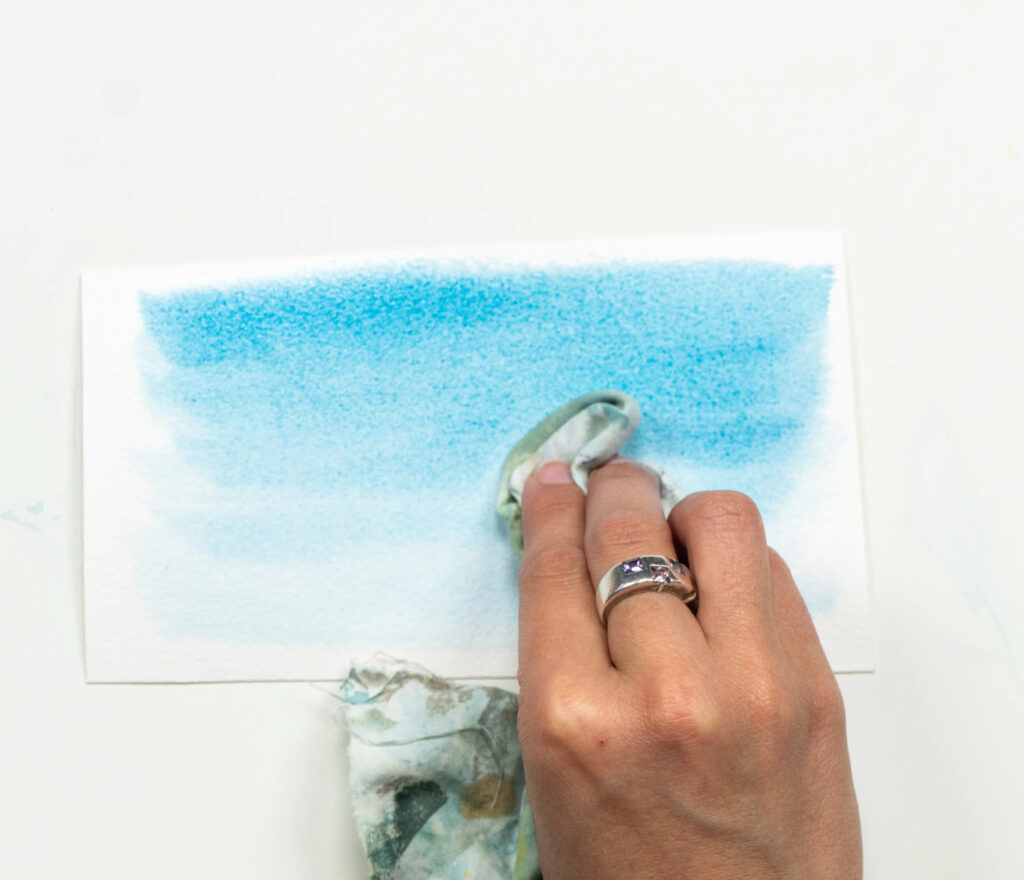 créer et suggérer le blanc grâce à la méthode du retrait de matière