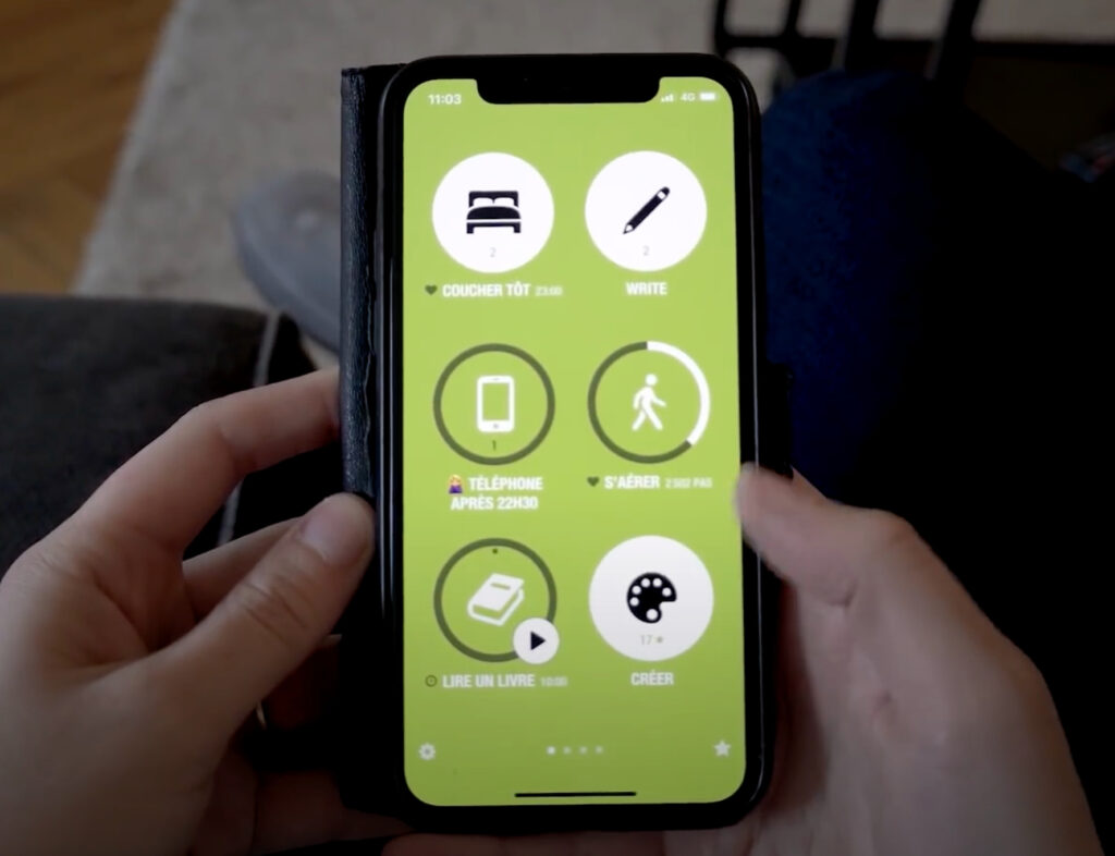 Suivre ses progrès à une application d'habitudes comme Streaks