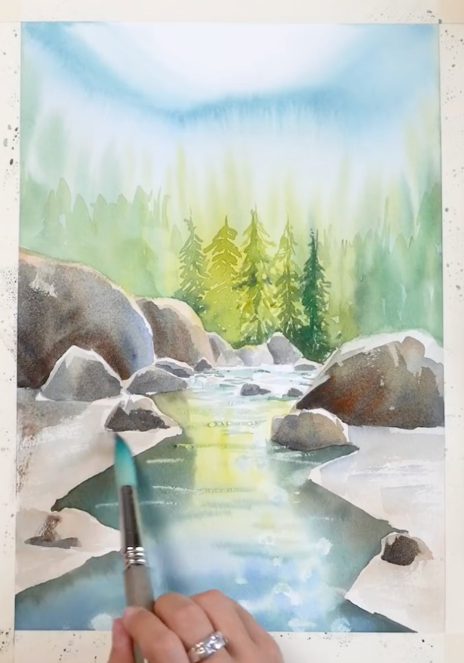 Dans quel ordre peindre un paysage : les ombres