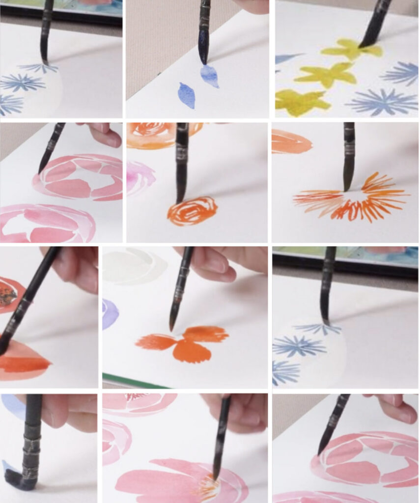 Peindre à l'aquarelle sans savoir dessiner : le geste du pinceau 