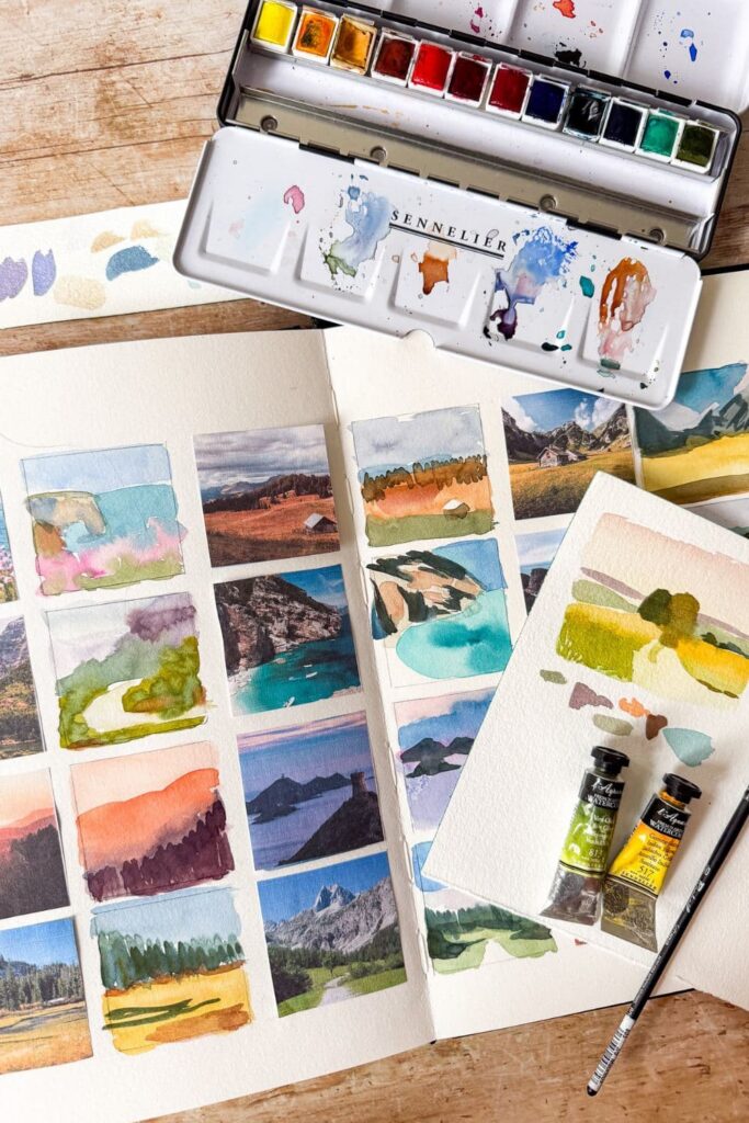 Faire de l'aquarelle sans savoir dessiner des paysages 