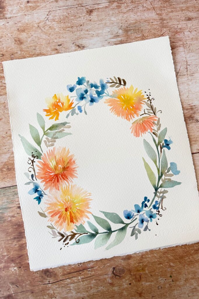 Couronnes de fleurs dahlias