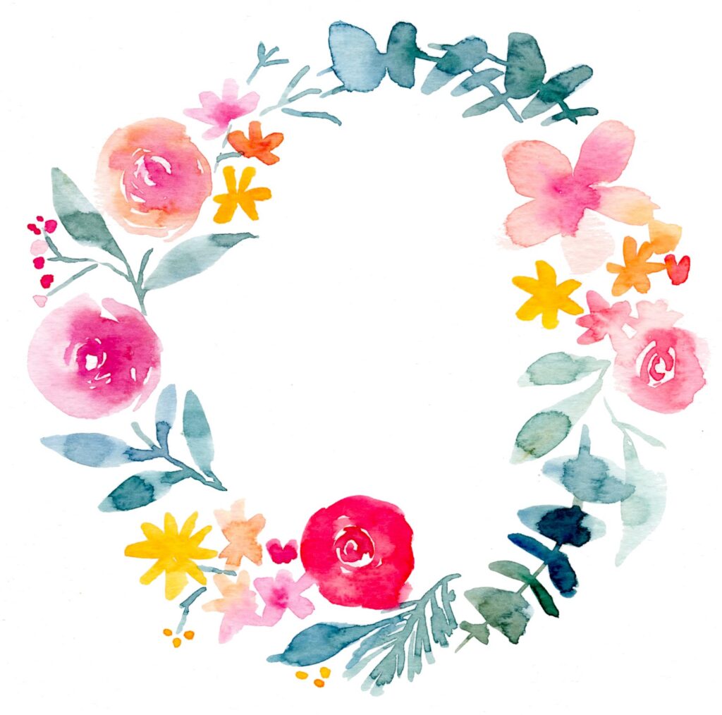 couronnes-fleurs-aquarelle