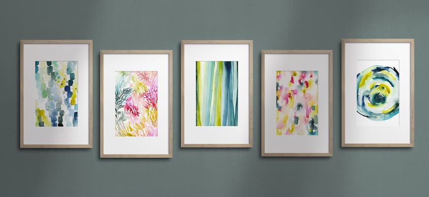 Les aquarelles du stage Back to Basics de Marie Boudon en 2020
