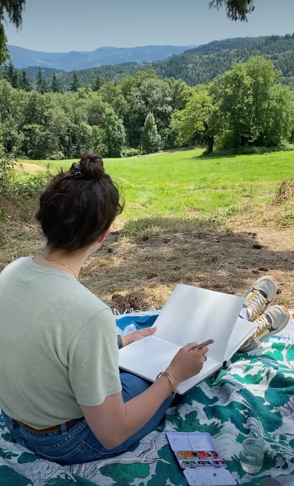 peindre à l'aquarelle en plein air
