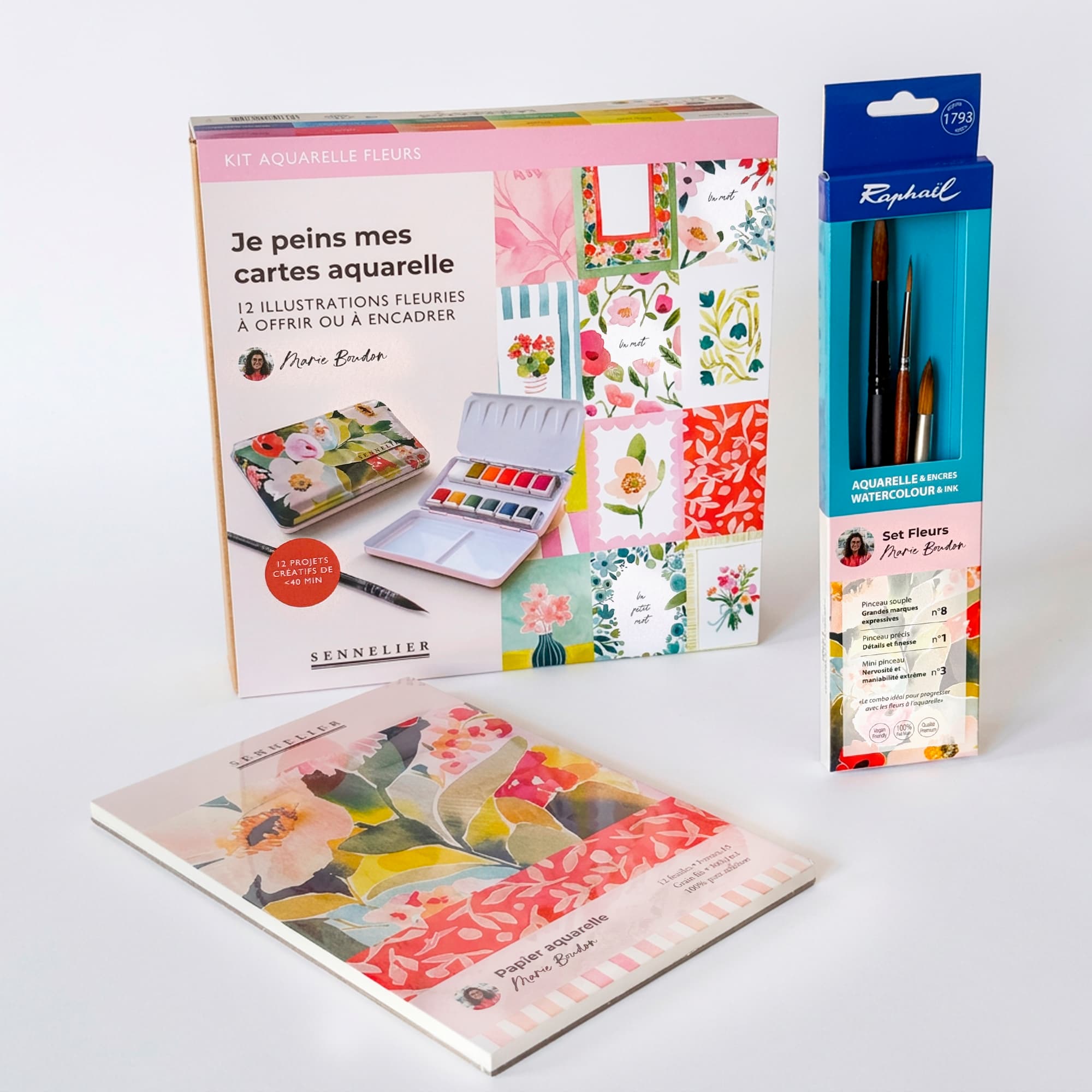 Gamme de matériel "Fleurs" Sennelier x Marie Boudon en exclusivité pour Cultura