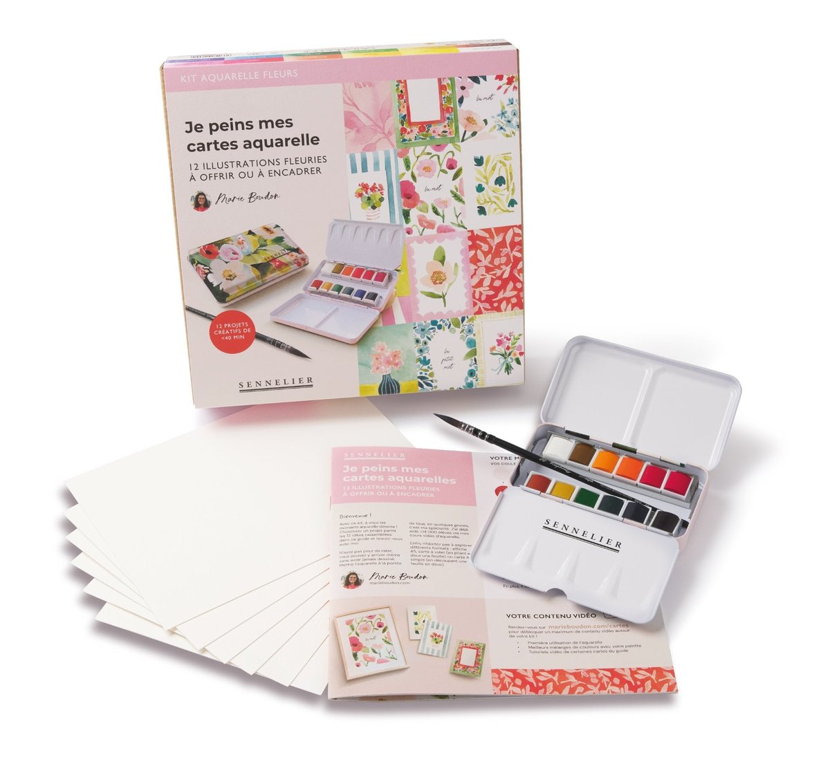 Kit “Je peins mes cartes à l’aquarelle”