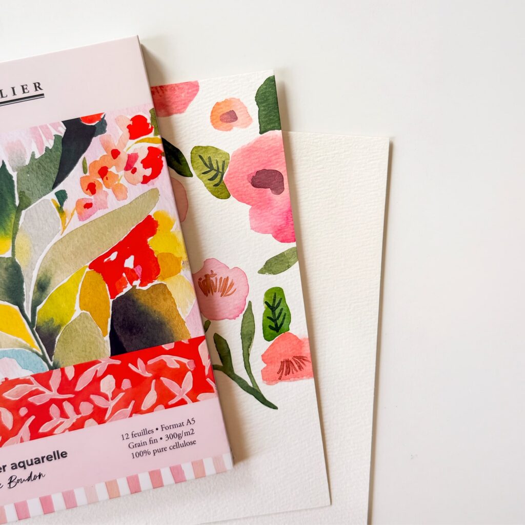 Bloc de Papier Aquarelle A5 illustré par Marie Boudon 